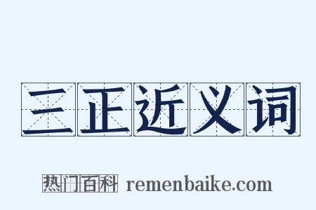 三正近义词是什么意思的图片